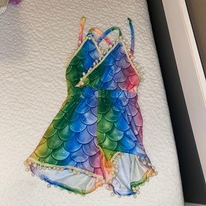 Mermaid print romper